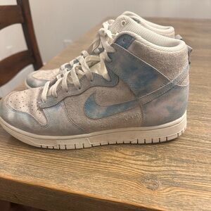 Nike Air Jordan (Custom) sky blue and light grey.  Gently used